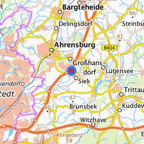 Lage in der gesuchten Region 