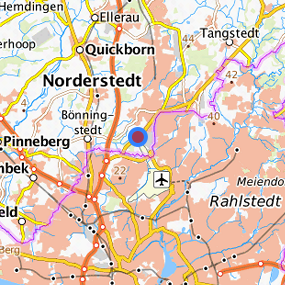 Lage in der gesuchten Region 