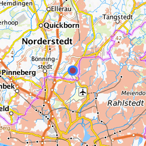 Lage in der gesuchten Region 
