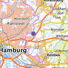 Location in the requested region 